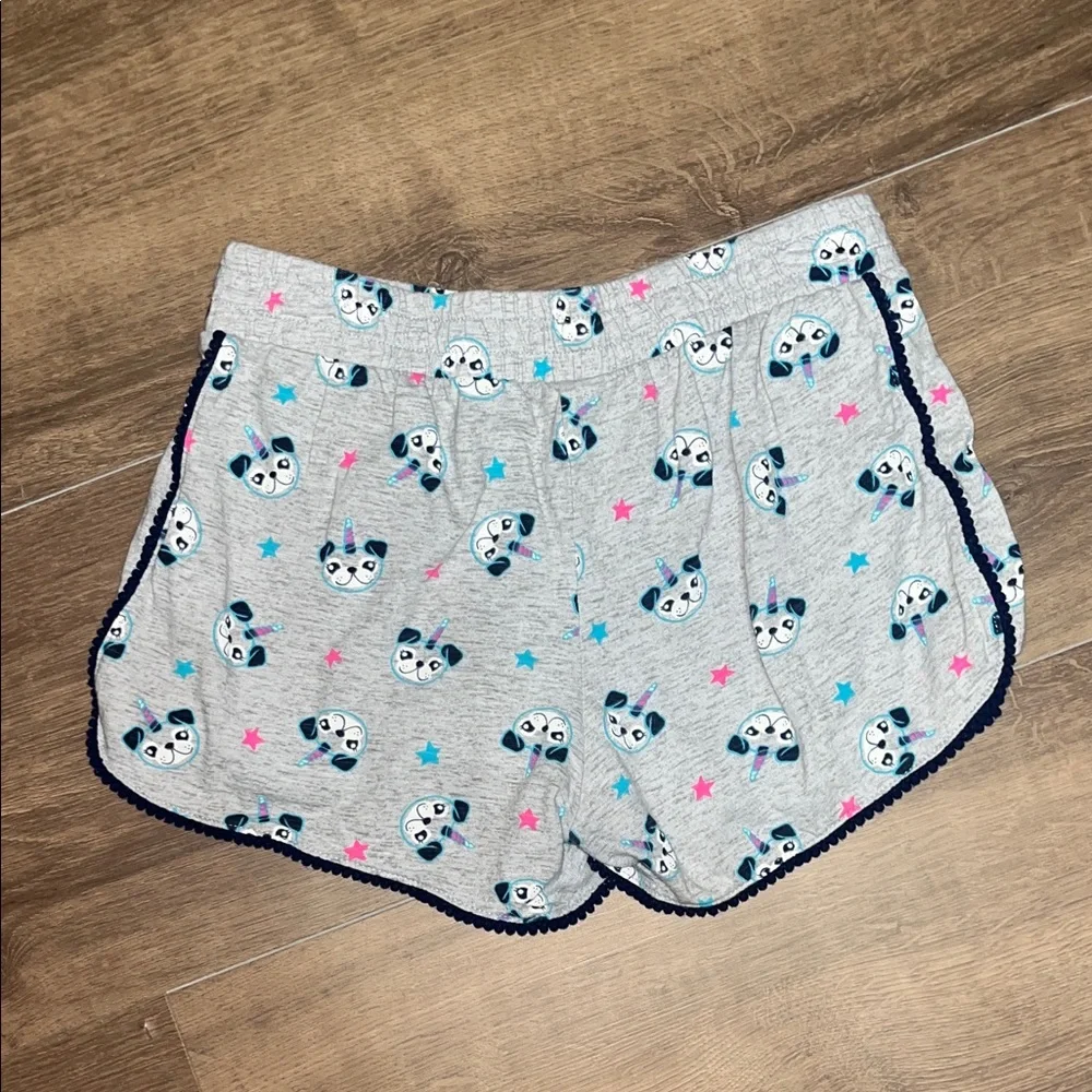 Justice Gray Shorts with Panda and Star Design